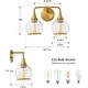 preview thumbnail 54 of 151, Modern Vanity Lights Dimmable Bathroom Light Fixtures with Glass Shade