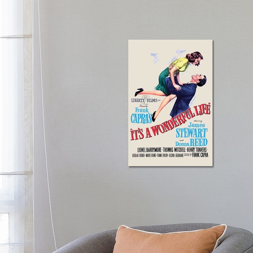 iCanvas "It's A Wonderful Life Movie Poster" by Radio Days Canvas Print