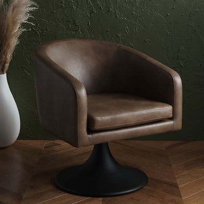 SAFAVIEH Couture Tela Pedestal Chair - 27.6" W x 29.7" L x 31.9" H - 27Wx30Dx32H