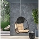 preview thumbnail 1 of 14, Greystone Outdoor/Indoor Wicker Hanging Chair w/8-foot Chain by Christopher Knight Home