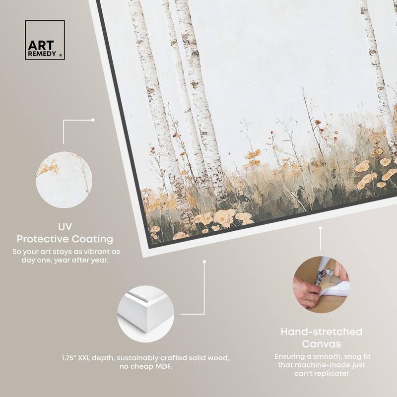 Pale Birch Reverie Canvas by Art Remedy
