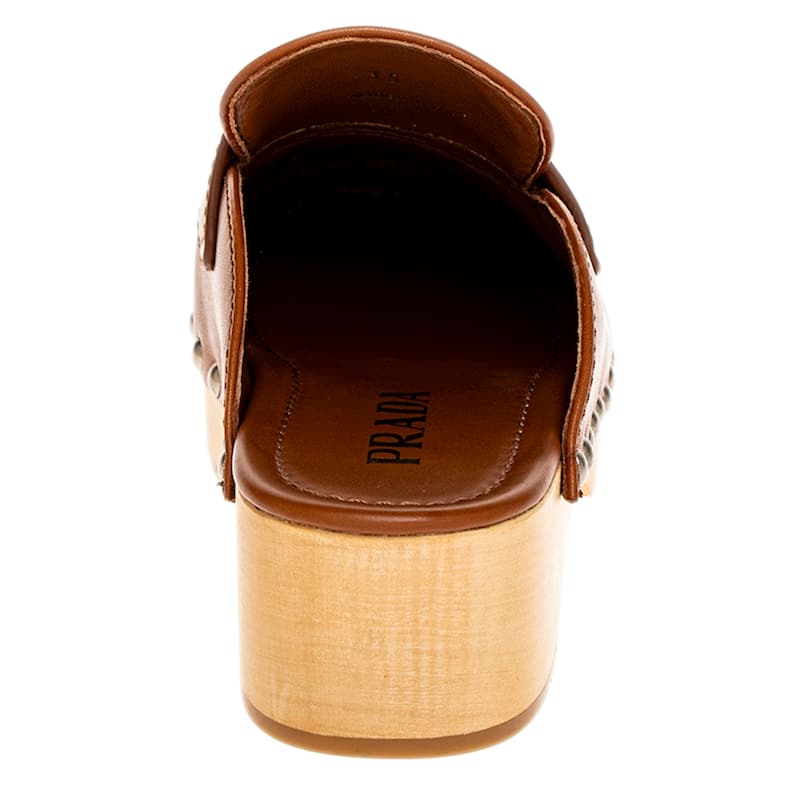 Prada Studded Leather Clogs