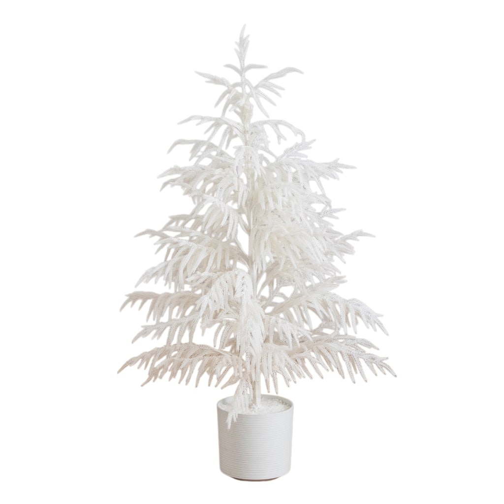 Norfolk Island Pine Artificial Potted Christmas Tree - 4' - White