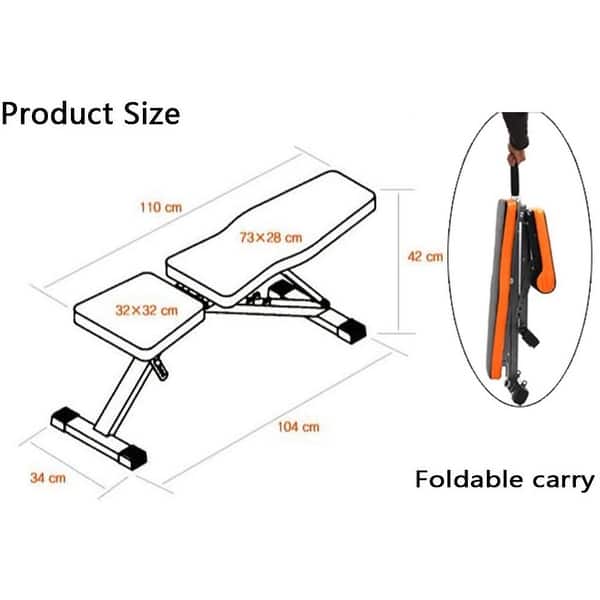 Adjustable Folding dumbbell stool Bench Exercise Bench Situps Fitness