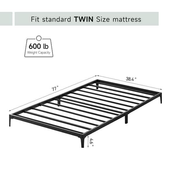 2PCS 18 Inch Metal Platform Bed Frame with Heavy Duty Steel Slat Support/Non-Slip Mattress Foundation - Bed Bath & Beyond - 38211623 2PCS 18 Inch Metal Platform Bed Frame with Heavy Duty Steel Slat Support/Non-Slip Mattress Foundation - Bed Bath & Beyond - 38211623