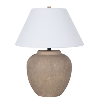 26" Ceramic Table Lamp with Linen Shade
