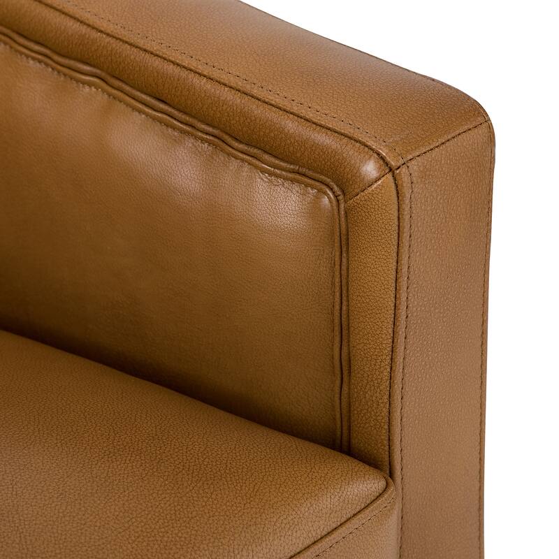 Jorge 28.74" Wide Genuine Leather Swivel Chair Set of 2