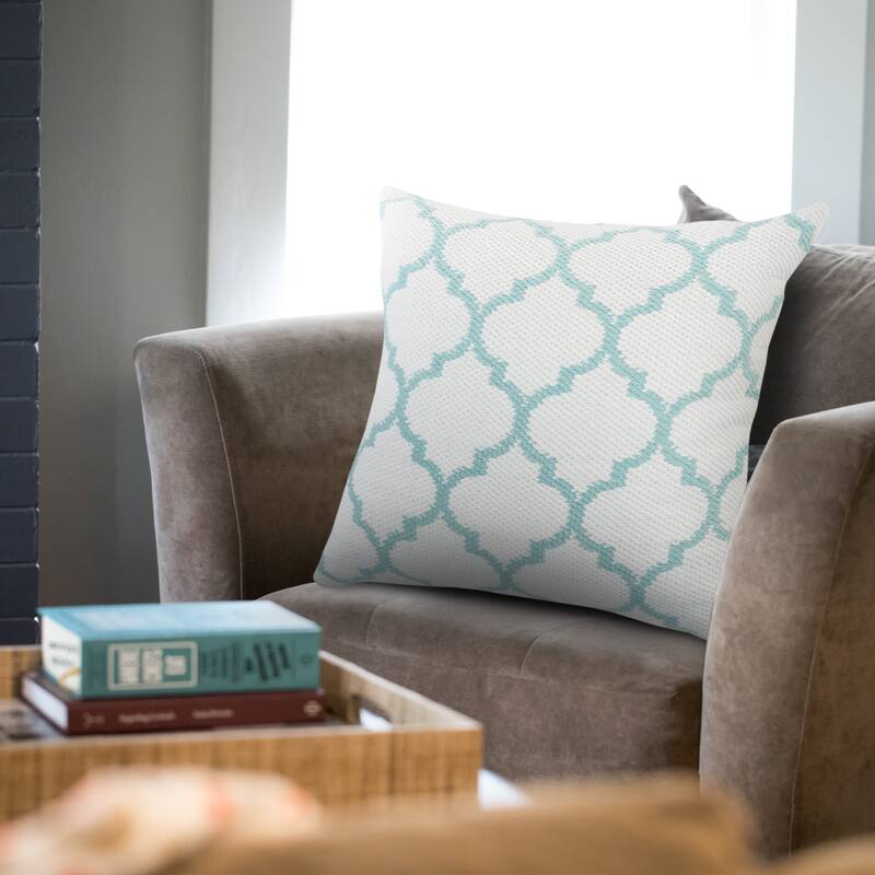 Sevita Geometric Lattice Indoor/Outdoor Throw Pillow