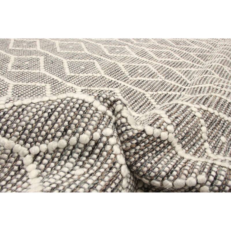 ECARPETGALLERY Braid weave Sienna Brown Wool Rug - 5'1 x 8'1