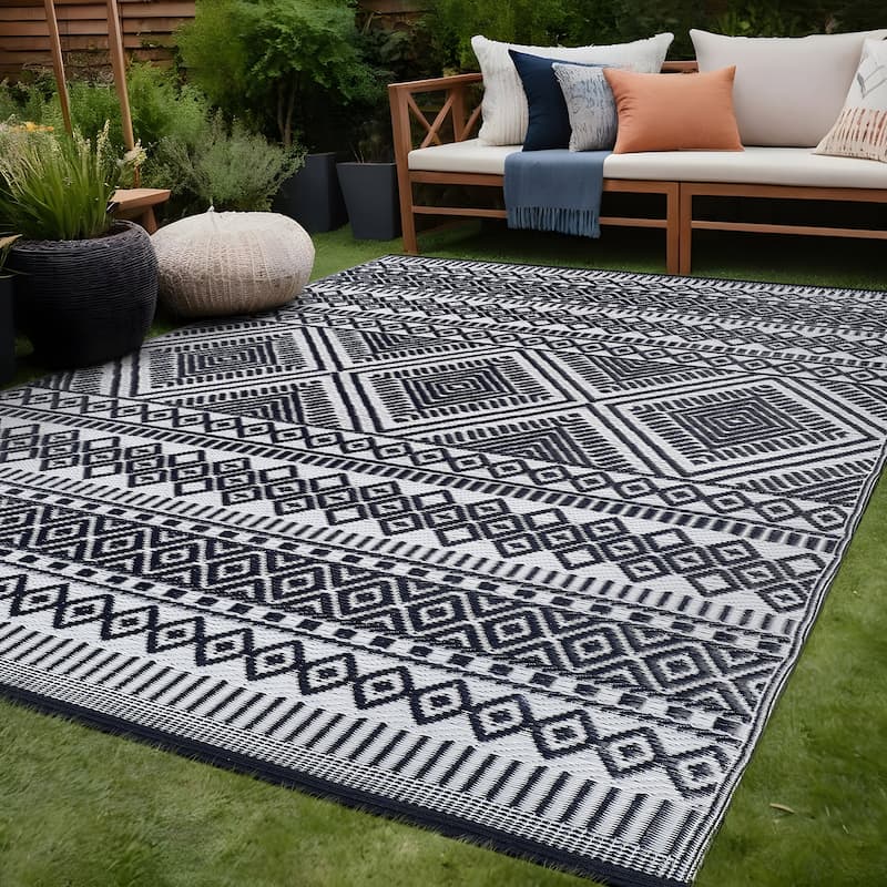 Beverly Rug Boho Outdoor Rug Waterproof for Patio, RV Camping