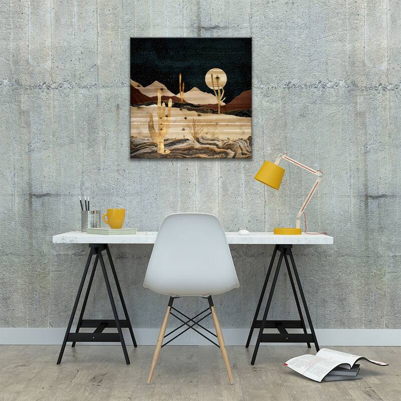 Desert View Print On Wood by SpaceFrog Designs - Multi-Color