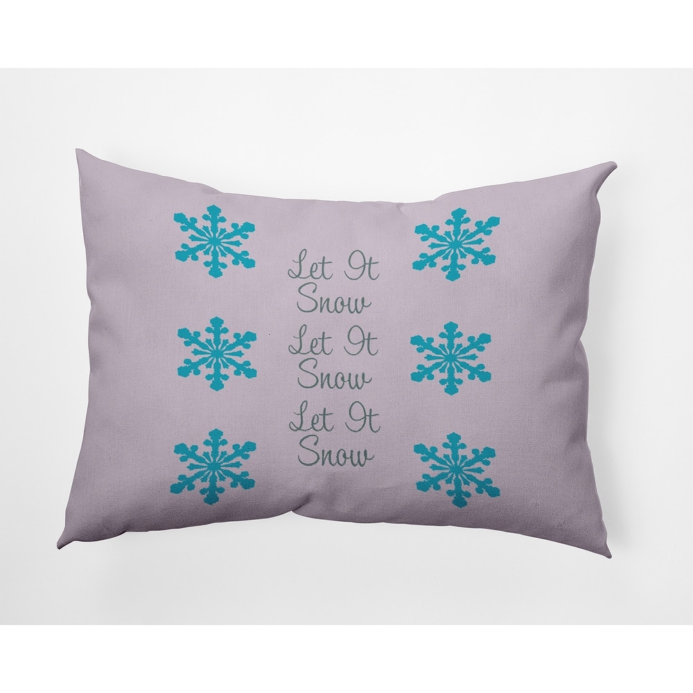 Winter Let It Snow Indoor/Outdoor Throw Pillow