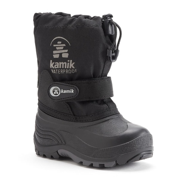 Shop Kamik Waterbug5 Big Boys Waterproof Winter Boots Black 4