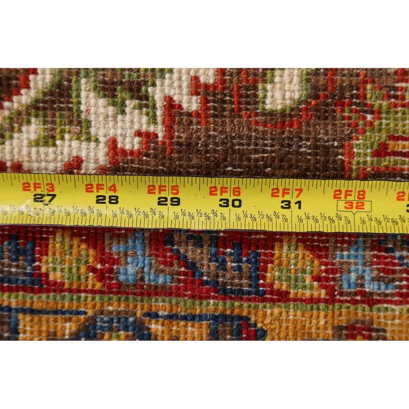 Geometric Vegetable Dye Ziegler Oriental Area Rug Handmade Wool Carpet - 6'0" x 8'9"