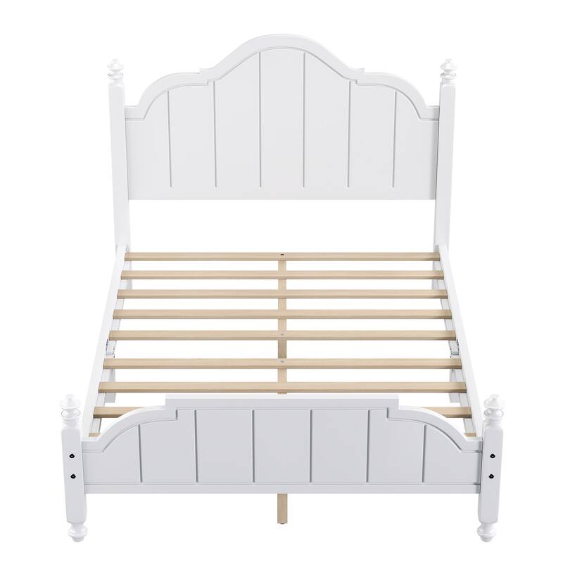 Vintage Platform Bed Frame with Headboard
