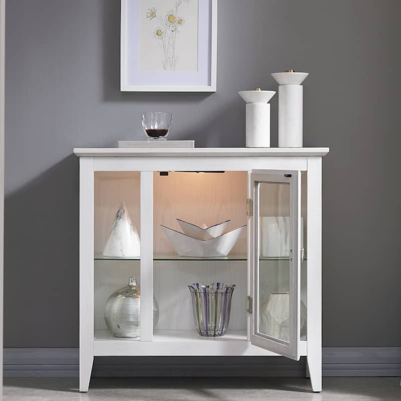 Leick Home One Door Entryway Curio Cabinet with Interior Light
