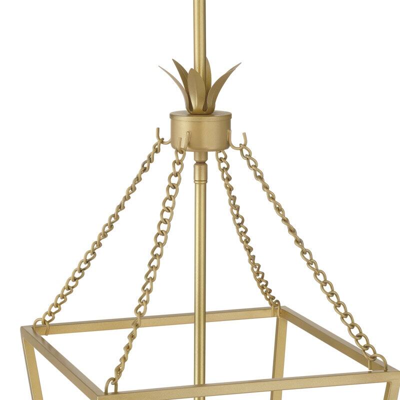 Acroma - 4 Light Dimmable Lantern Geometric Chandelier - N/A