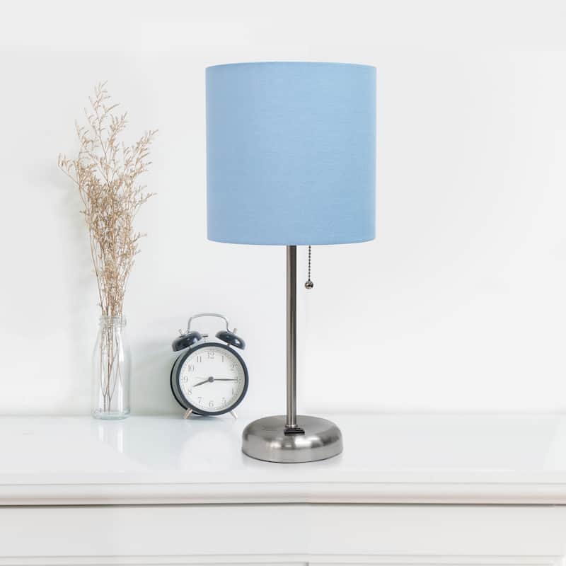 Simple Designs 9.5" Desk Lamp with Charging Outlet and LED Bulb Included - 19.50