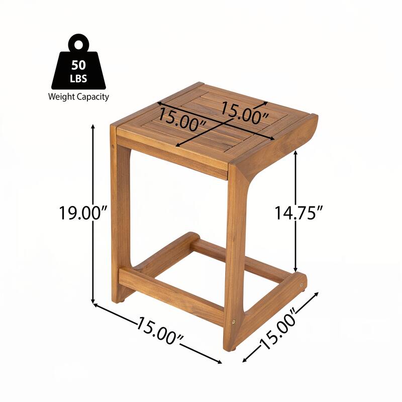 outdoor Acacia Wood Side Table