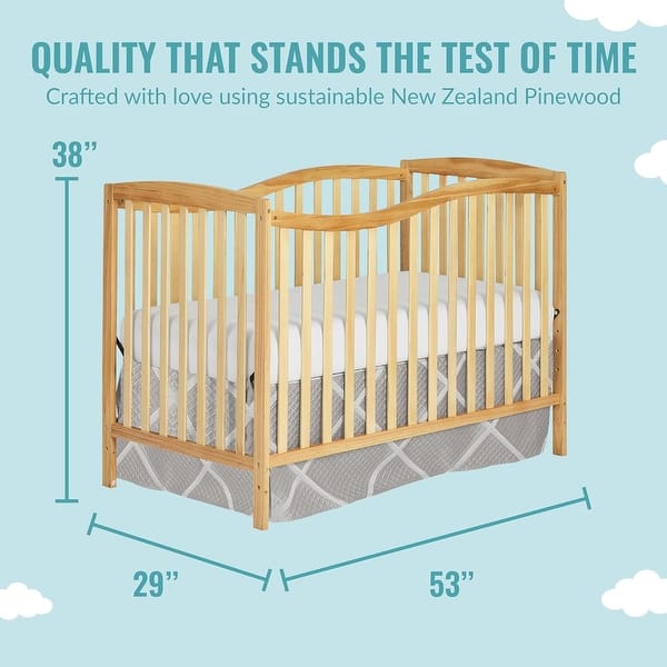 Dream On Me Chelsea Natural 5-in-1 Convertible Crib