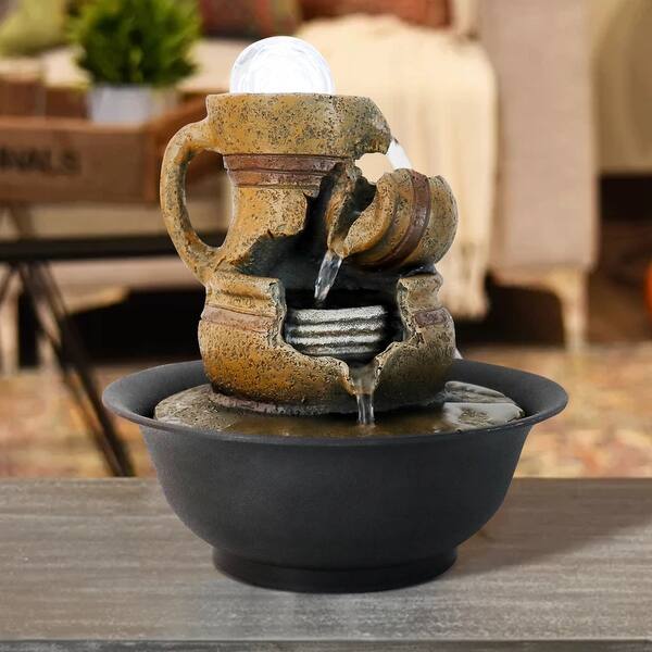 10 2 Inch Tabletop Decorative Waterfall With Led Light For Home Decor On Sale Overstock 31455371