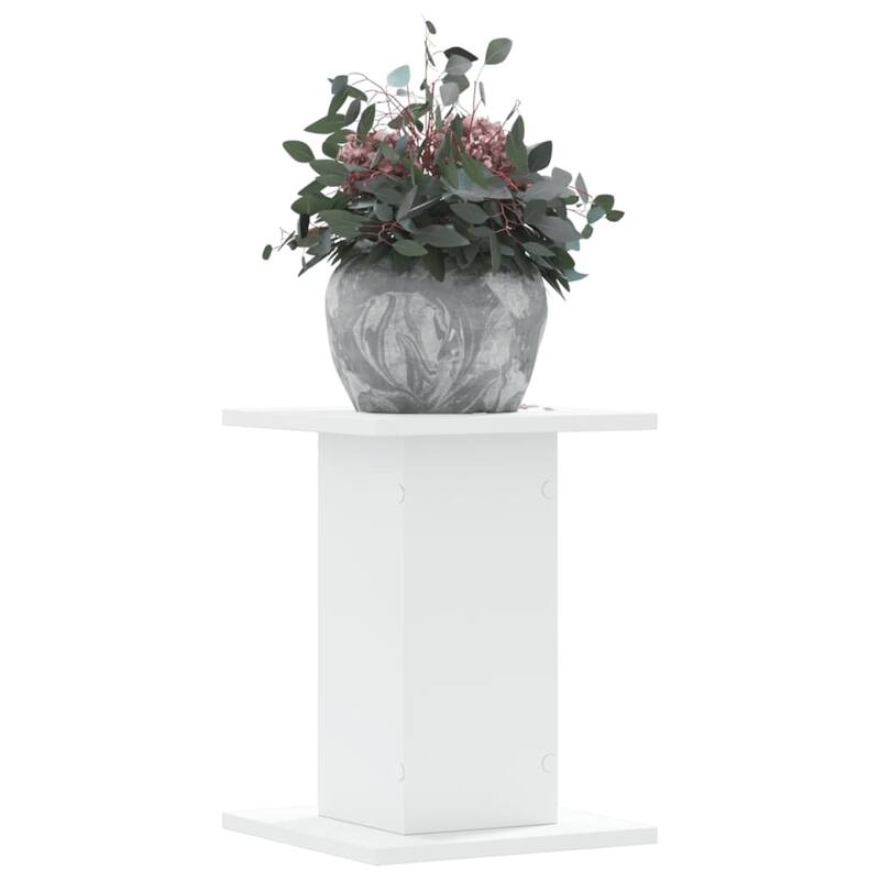 vidaXL Plant Stand White Engineered wood 11.8 x 11.8 x 15.7 in - 11.8 x 11.8 x 15.7 in