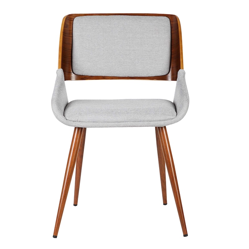 Armen Living Panda Walnut Wood Mid-Century Dining Chair