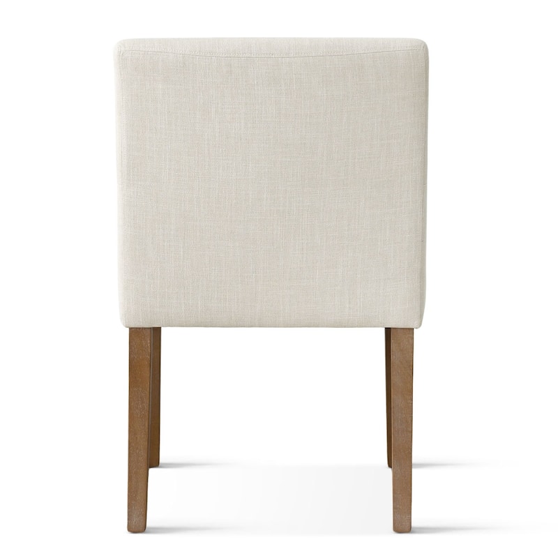 Linen Upholstered Armchair with Solid Wood Legs(Set of 4)