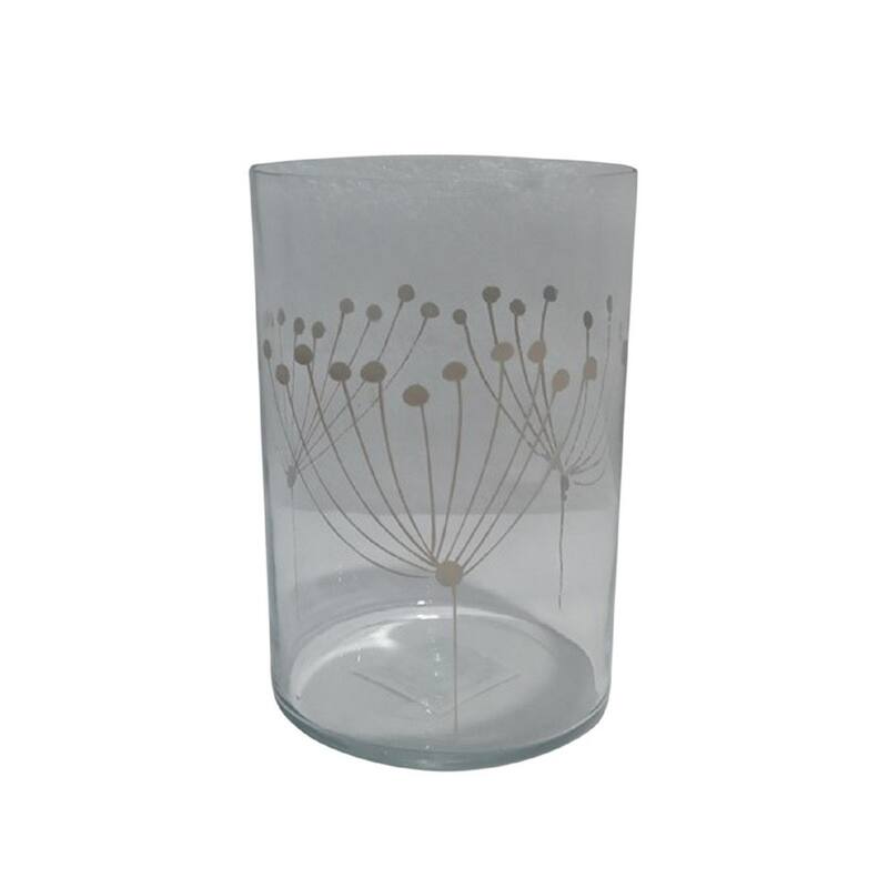 Seed Head Glass Vase - 6.25" - Clear