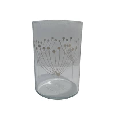 Seed Head Glass Vase - 6.25" - Clear