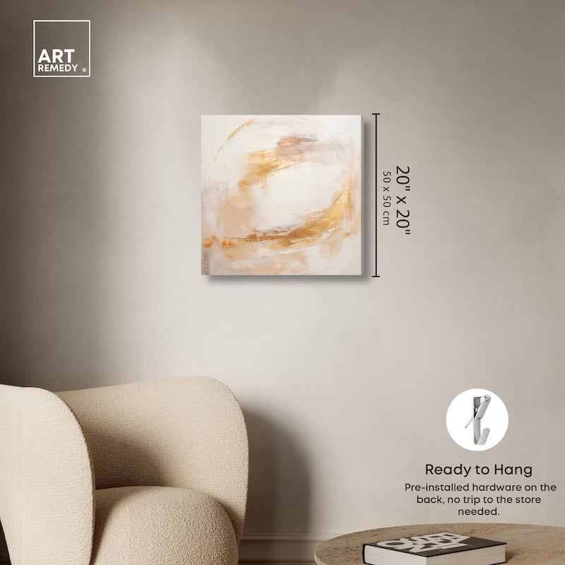 Golden Orb I Canvas by Art Remedy, Gallery Wrapped