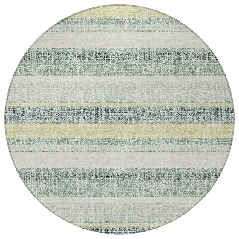 HomeRoots Striped Transitional Rectangle Outdoor Rug