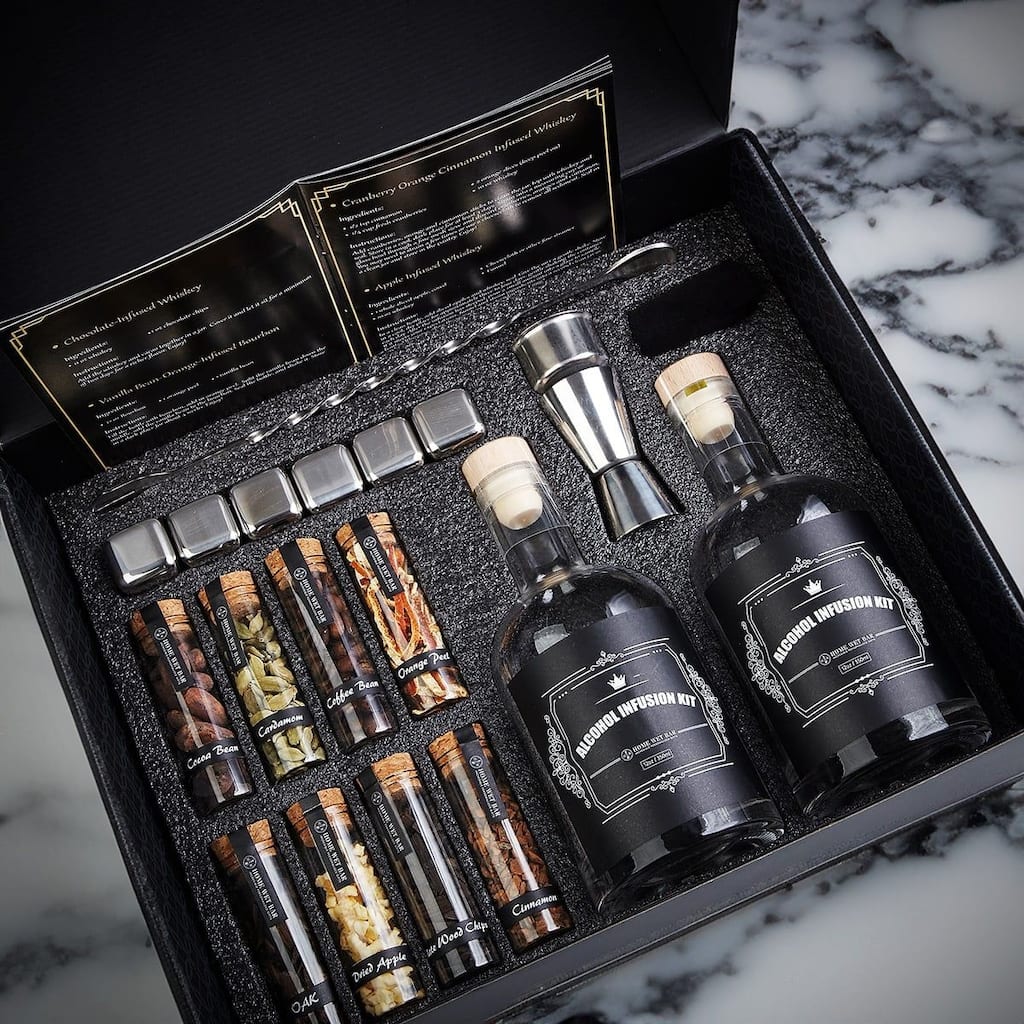 Speakeasy DIY Cocktail Infusion Kit, 15pc Mixology Set for Vodka, Gin, & Whiskey Lovers