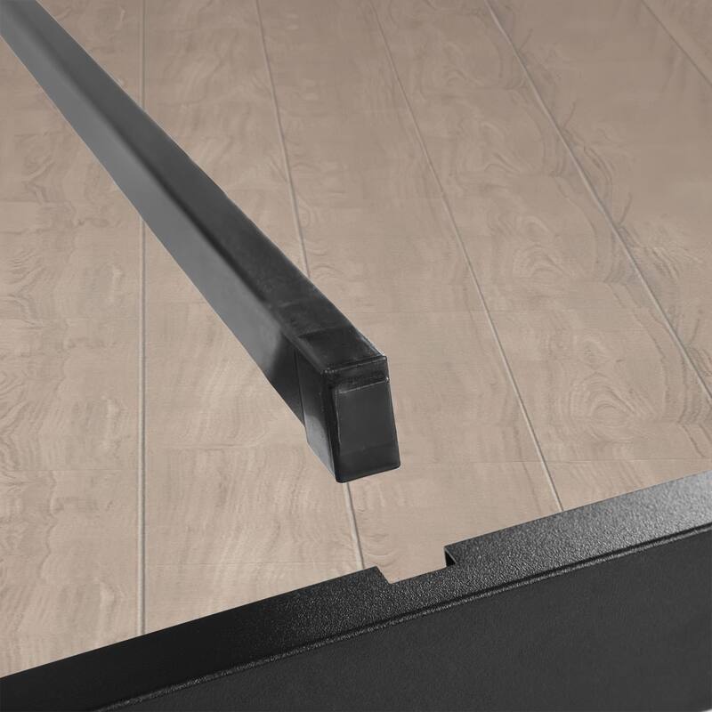 Homy Casa White Metal Bed Frame with Headboard & Footboard