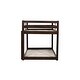 preview thumbnail 16 of 16, Espresso Solid Rubber Wooden Twin over Twin Loft Bed with Ladder for Home