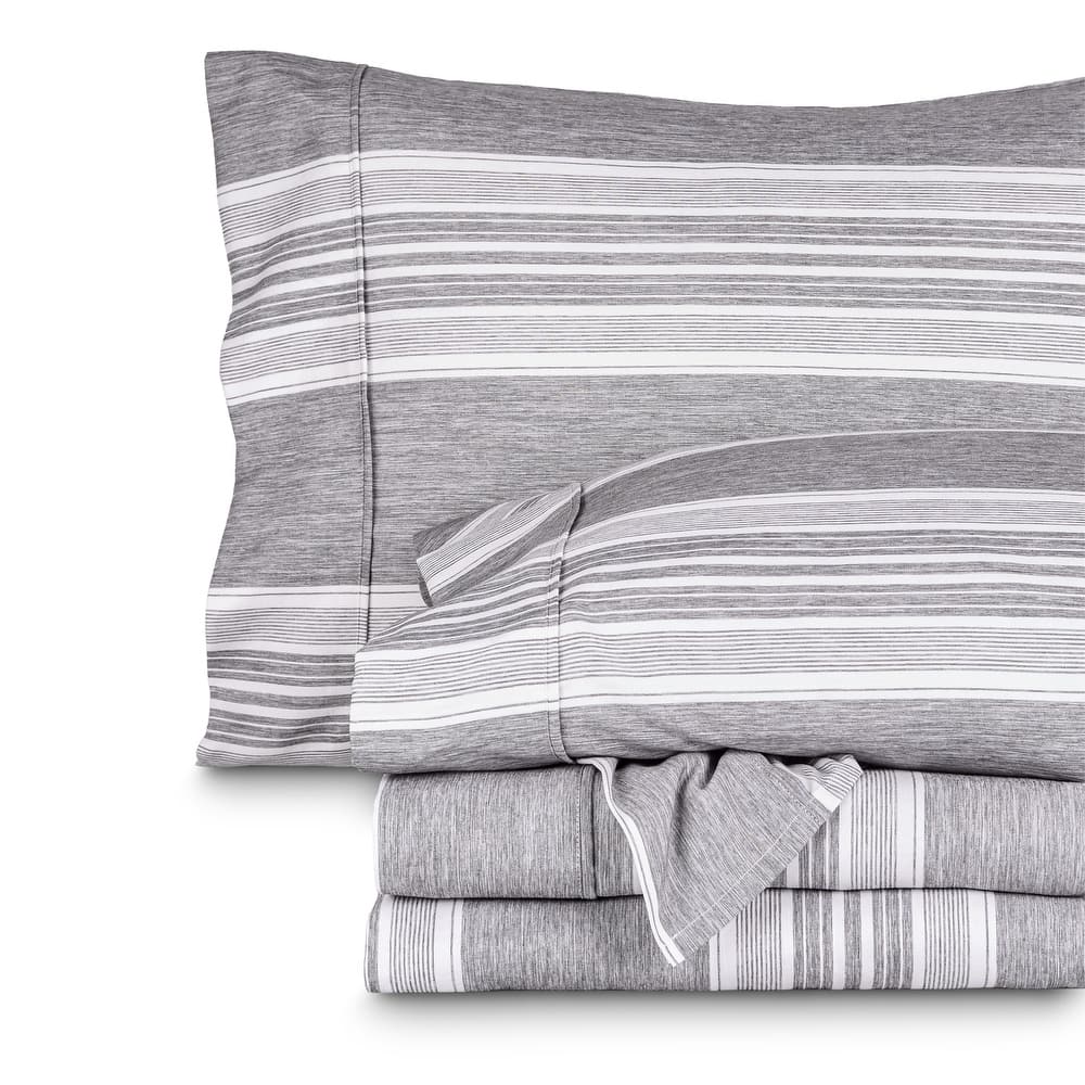 Bare Home Double Brushed Deep Pocket Printed Sheet Set