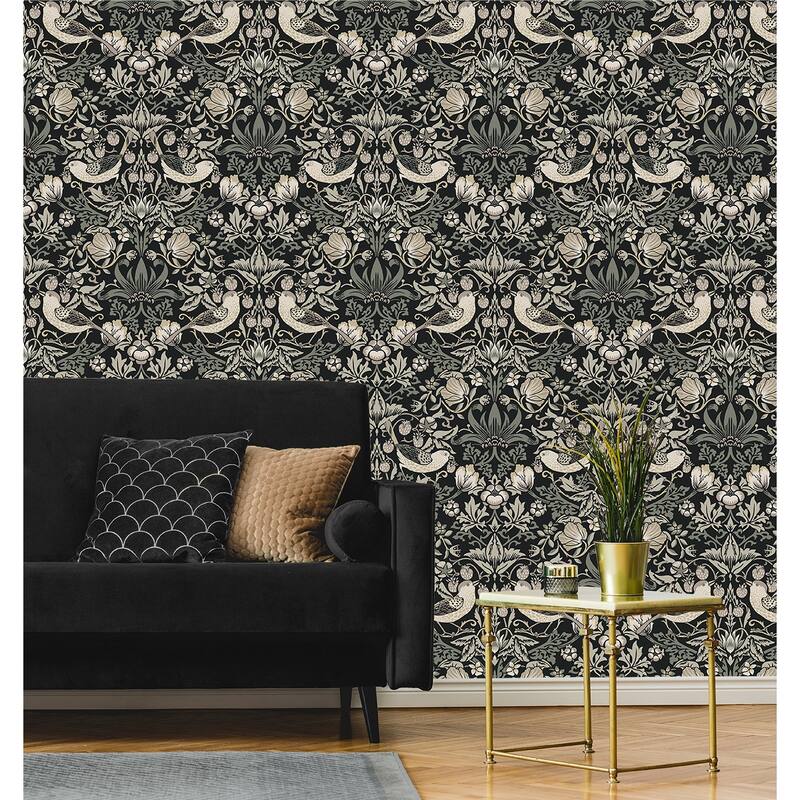 Seabrook Designs Fragaria Garden Non-Woven Unpasted Wallpaper