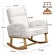 preview thumbnail 105 of 171, HOMYKA 28" Wide Rocking Chair for Nursery with Solid Wood Leg