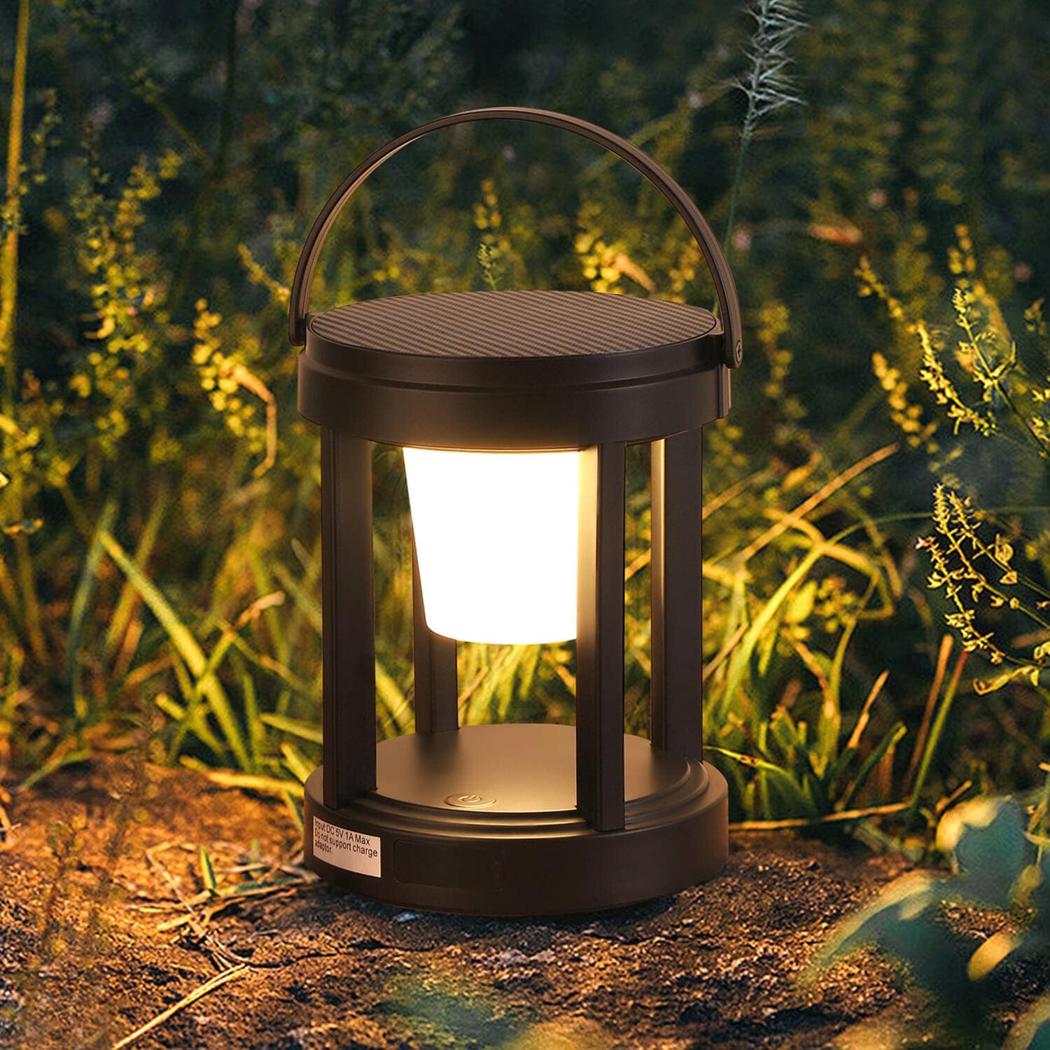 Outdoor Table Lamp, Led Lamps for Nightstand, Solar Lanterns Outdoor  Hanging for Patio Waterproof, Cordless Battery Operated Lamp, Rechargeable  Solar