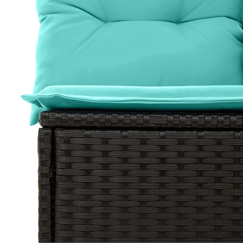 Modular Outdoor Sofa Set with Cushions - 113×48×27.2