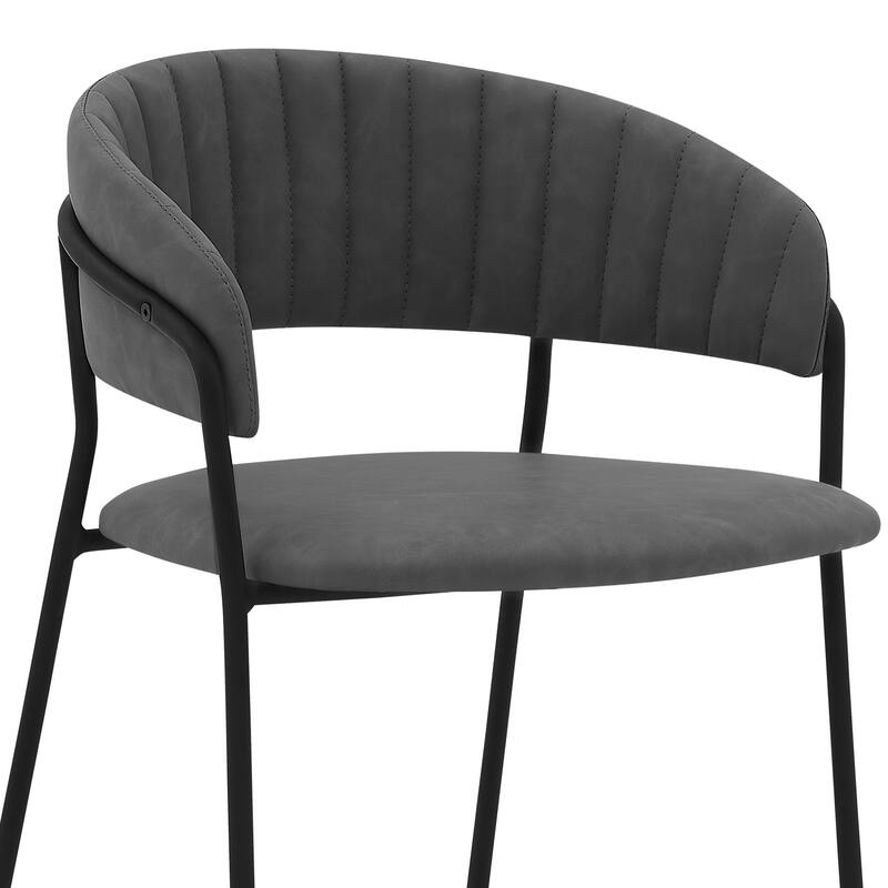 Nara Upholstered Barrel Seat Counter Height Bar Stool