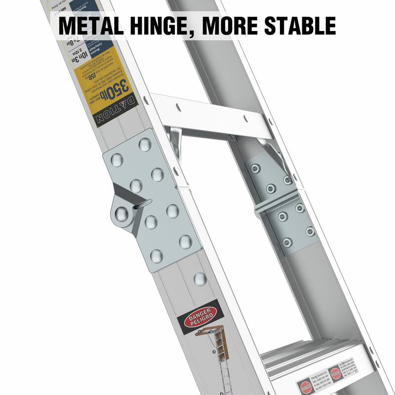 Aluminum Attic Ladder: 350-Pound Capacity, Fits 22 1/2" x 54" Opening, Suitable for 7-10ft Ceilings