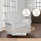 preview thumbnail 7 of 18, Evolur London Upholstered Plush Seating Glider Swivel, Ergonomically Designed for Nursery