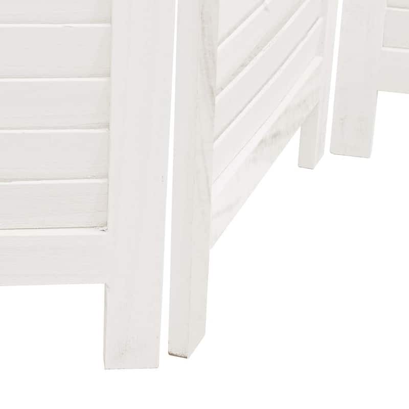 vidaXL Room Divider Privacy Screen Living Room White Solid Wood Paulownia