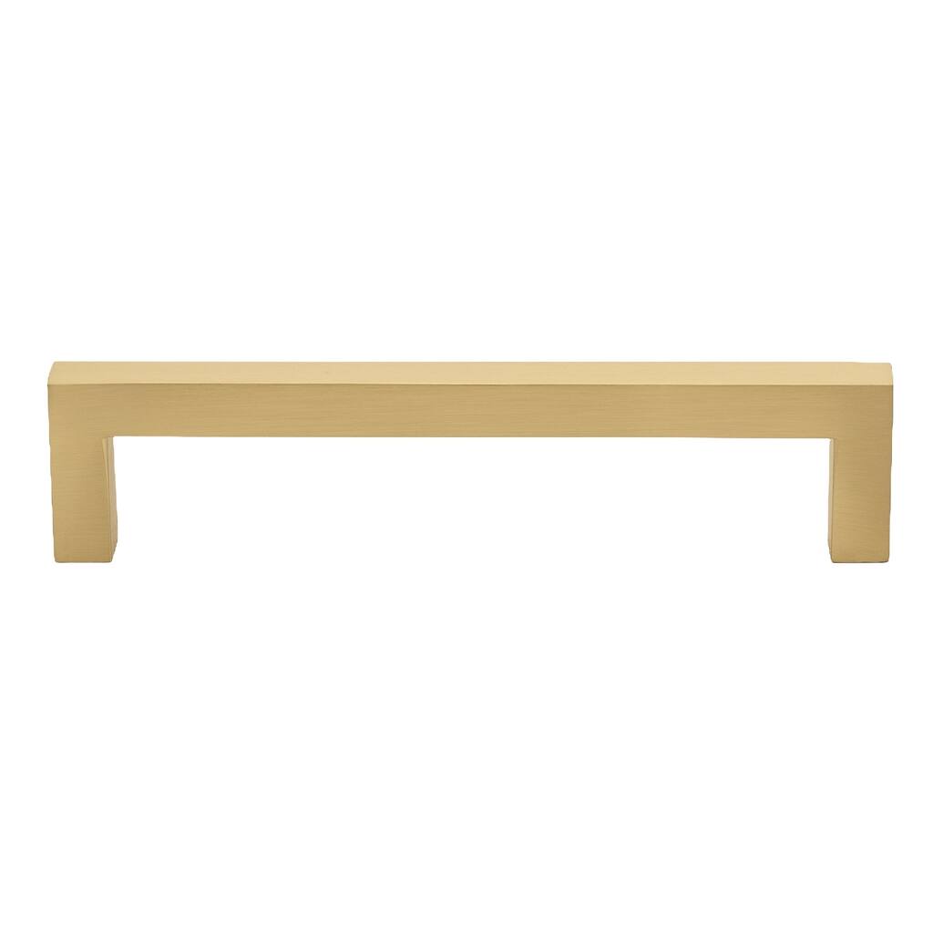 GlideRite 5 Inch Center to Center Solid Square Bar Pull Champagne Gold - 21683-128-CHPG