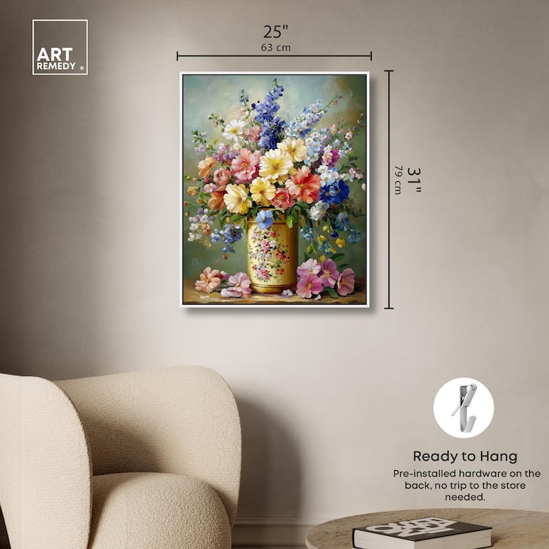 Chromatic Corolla Canvas by Art Remedy