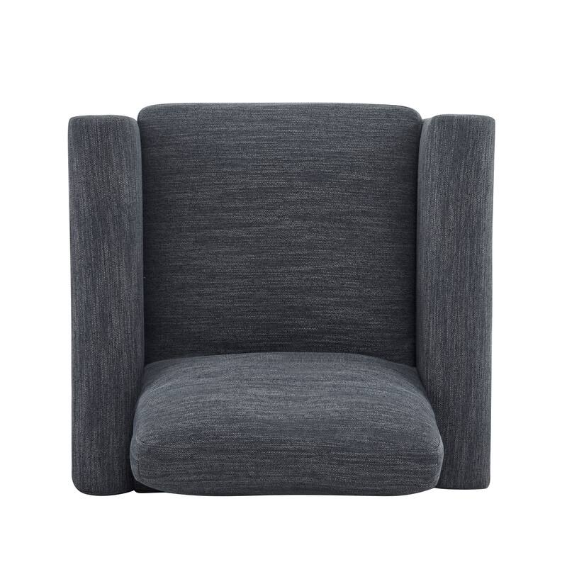 Roomfitters Upholstered Armchair with Wood Frame, Modern Fabric Lounge Accent Chair