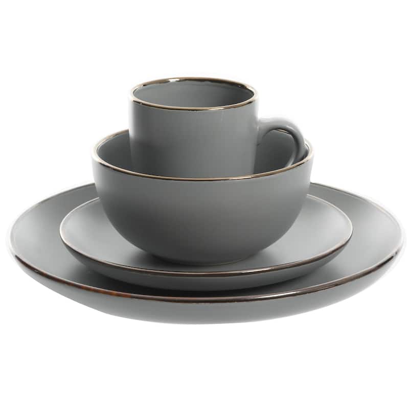Gibson Home Rockaway Gold 16-Piece Dinnerware Set