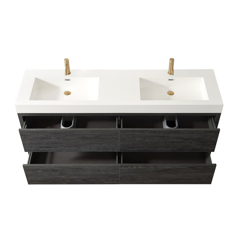 Huesca Bath Vanity with Composite Integral Sink Top without Mirror