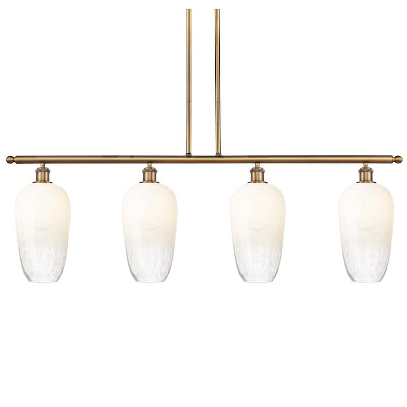 Innovations Lighting 516-4I-16-48 Brookhaven Flute Linear Brookhaven - Brushed Brass / Opal
